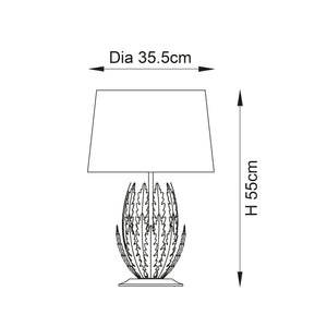 Delphine Table Lamp Silver Leaf - Comet Lighting