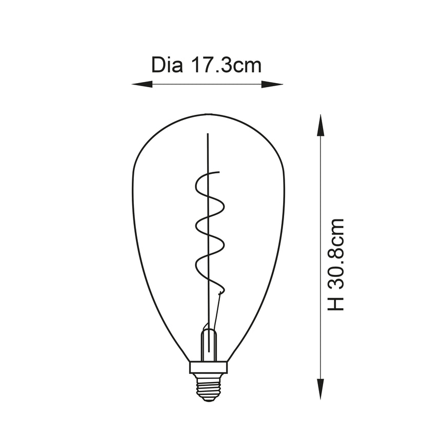 Endon E27 LED Filament Wisp Smoked 4w 1800k 50lm