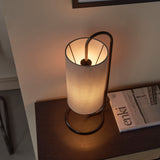 Sura Table Lamp Matt Black w/ Grey Shade