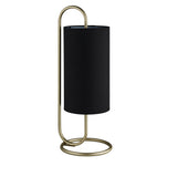 Sura Table Lamp Antique Brass w/ Black Shade