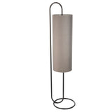 Sura Floor Lamp Matt Black w/ Grey Shade - Comet Lighting