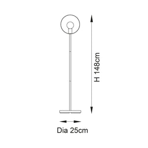 Hoop Floor Lamp Brushed Brass/Copper/Nickel - Comet Lighting
