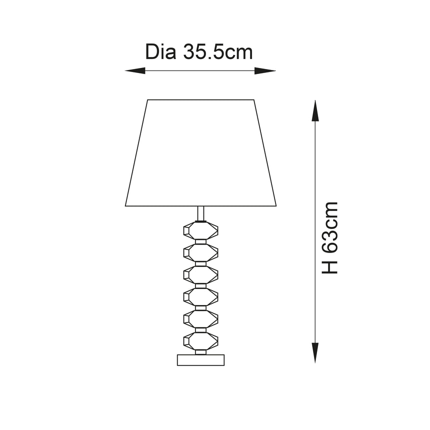 Annabelle Table Lamp & Cici 14 inch Grey Shade