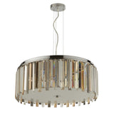 Clarissa 5Lt Drum Pendant Convertible To Semi-Flush - Glass