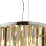 Clarissa 5Lt Drum Pendant Convertible To Semi-Flush - Glass