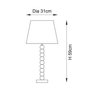 Adelie Table Lamp & Cici 12 inch Grey Shade - Comet Lighting