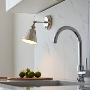 Glomma Wall Light Bright Nickel