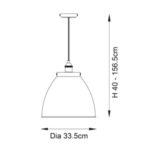 Franklin Large Pendant Ceiling Light Antique Brass - Comet Lighting