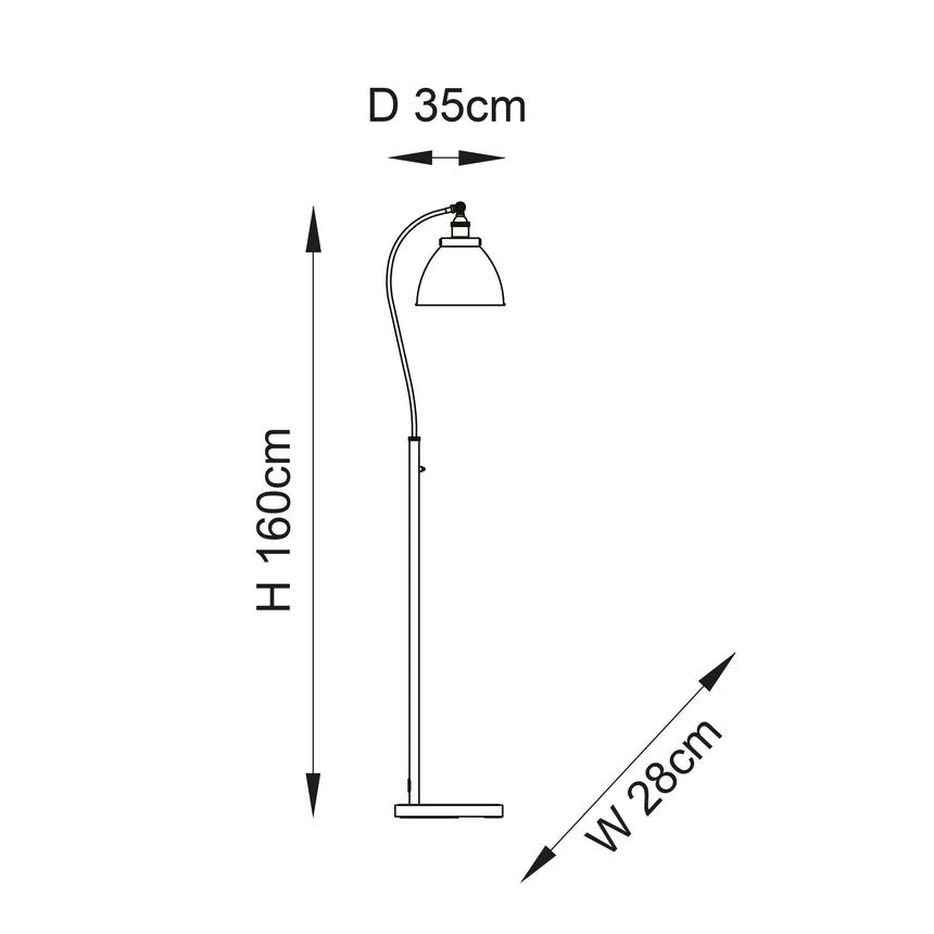 Franklin Antique Brass Task Floor Lamp