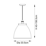 Franklin Large Pendant Ceiling Light - Comet Lighting