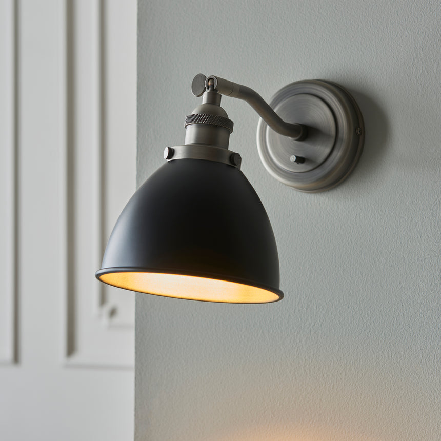 Franklin Aged Pewter Wall Light