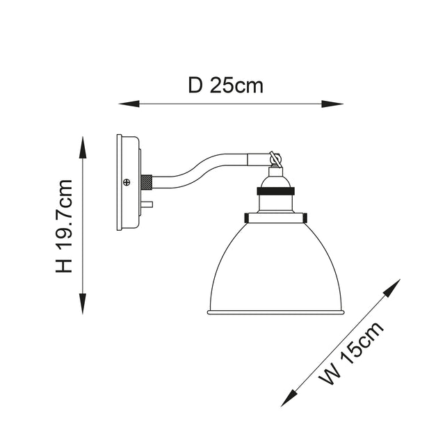 Franklin Aged Pewter Wall Light - Comet Lighting