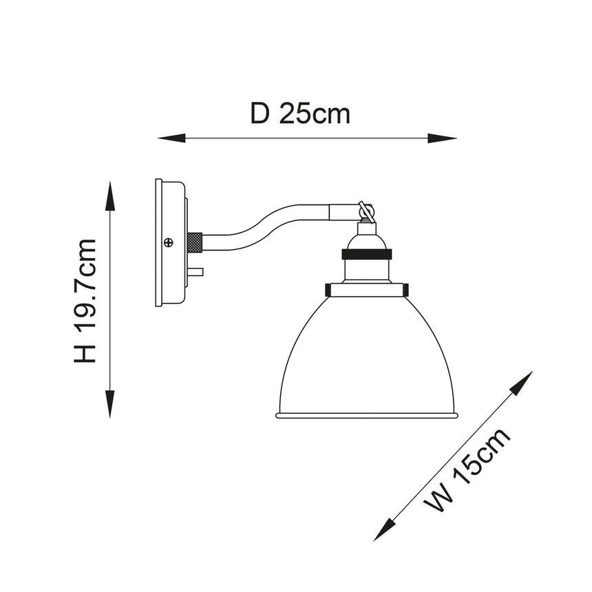 Franklin Aged Pewter Wall Light