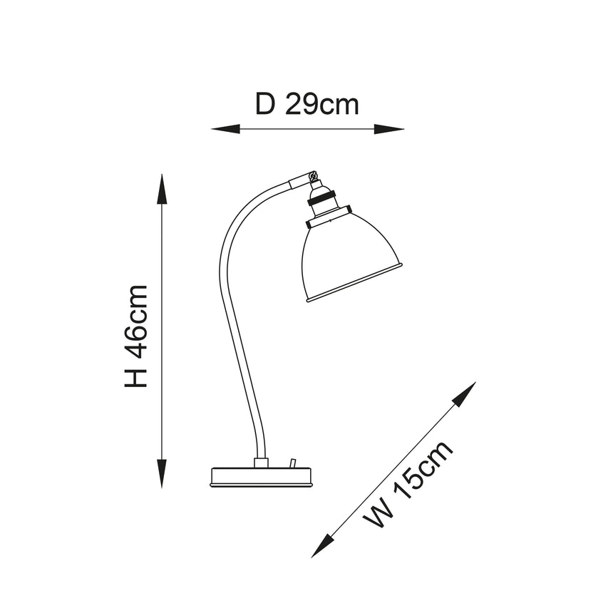 Franklin Aged Pewter Task Table Lamp