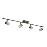 Searchlight Blocs Black Chrome 4 Light Adjustable Bar Spotlight With Ice Cube Glass (9884BC) - Comet Lighting