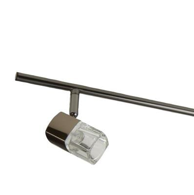 Searchlight Blocs Black Chrome 4 Light Adjustable Bar Spotlight With Ice Cube Glass (9884BC)