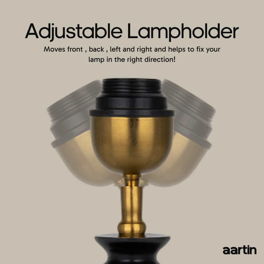 AARTIN CELESTIA TABLE LAMP IN WOOD WITH DARK NATURAL WOOD FINISH (BASE ONLY)