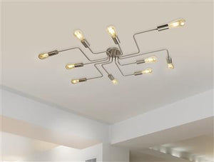 Searchlight Circuit 10Lt Ceiling Flush| Satin Silver - Comet Lighting