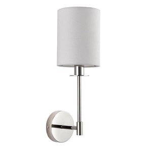 Sancerre Wall Bright nickel plate & vintage white fabric