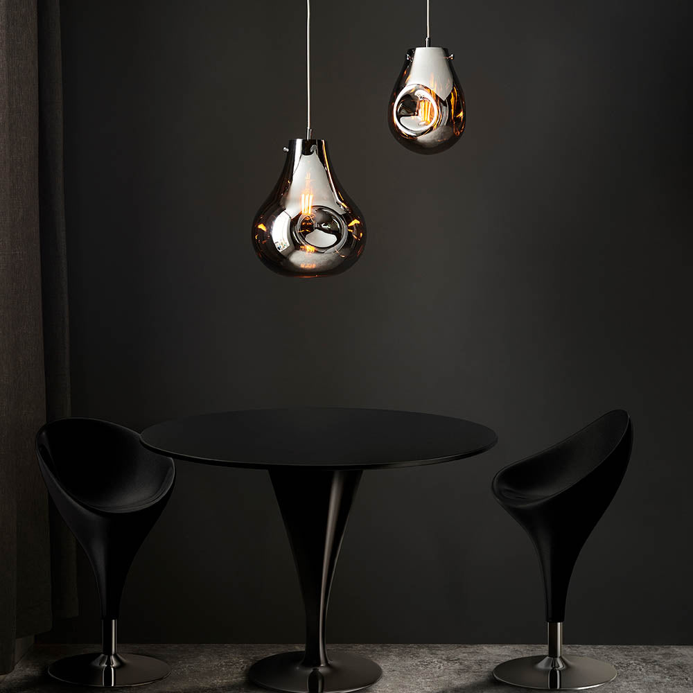 Huai Large Pendant Ceiling Light Chrome