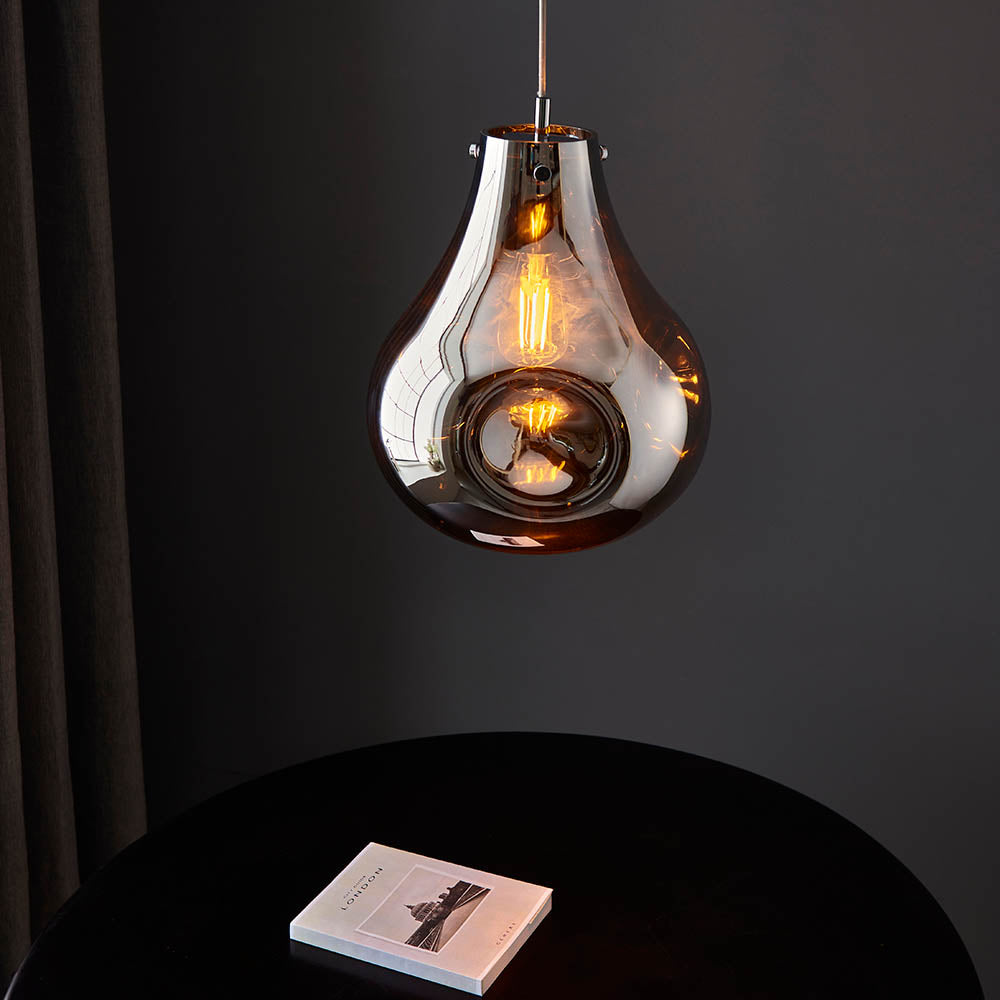 Huai Large Pendant Ceiling Light Chrome