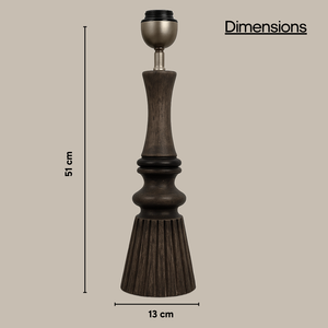 AARTIN CELESTIA TABLE LAMP IN WOOD WITH DARK NATURAL WOOD FINISH (BASE ONLY)