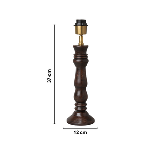 AARTIN Orla Wood Table Lamp - Dark Wood Finish ( Base Only )