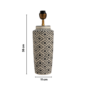 AARTIN Willow Ceramic Table Lamp - Ikat Pattern ( Base Only )