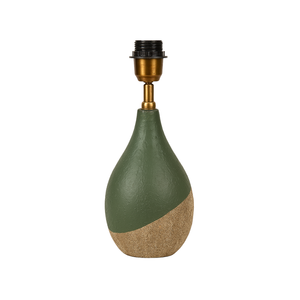 AARTIN Iris Ceramic Table Lamp - Green & Beige ( Base Only )
