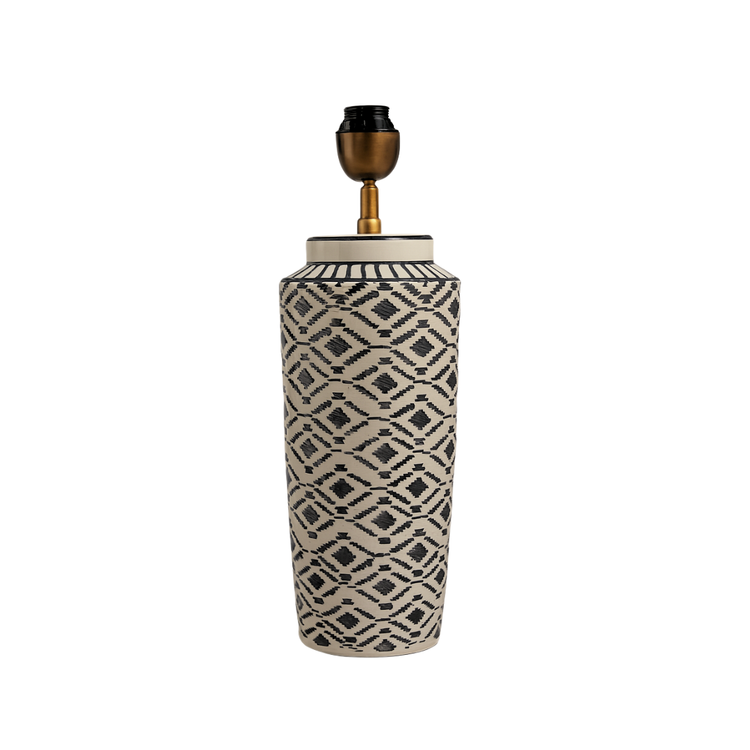 AARTIN Willow Ceramic Table Lamp - Ikat Pattern ( Base Only )
