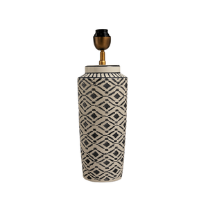 AARTIN Willow Ceramic Table Lamp - Ikat Pattern ( Base Only )