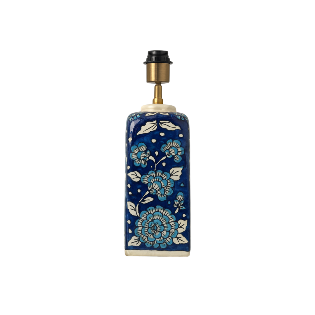 AARTIN Maple Ceramic Table Lamp - Blue & White ( Base Only )