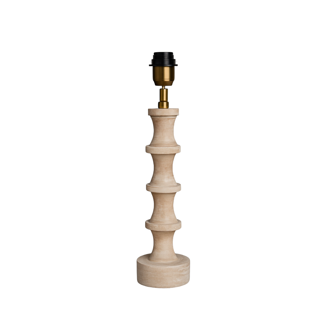 AARTIN Nova Wood Table Lamp - Whitewash Wood Finish ( Base Only )