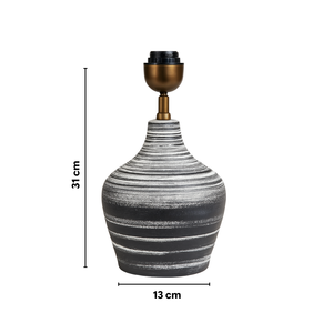 AARTIN Eden Ceramic Table Lamp - Black & White ( Base Only )