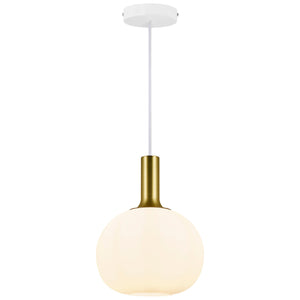 Nordlux Alton 25 Pendant Ceiling Light Opal white/Black-brass - Comet Lighting