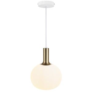 Nordlux Alton 25 Pendant Ceiling Light Opal white/Black-brass - Comet Lighting