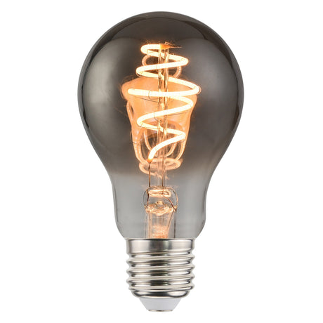 Deco E27 | A60 Spiral | Dim | 1800 Kelvin | 120 Lumen | Light Bulb | Smoked - Comet Lighting
