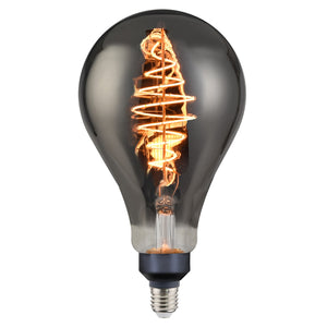 Deco E27 | PS160 Spiral | Dim | 1800 Kelvin | 200 Lumen | Light Bulb | Smoked - Comet Lighting