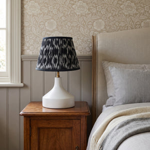 Black and White Ikat lampshade