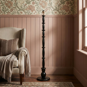 AARTIN Hazel Wood Floor Lamp - Ebony Finish (Base Only)