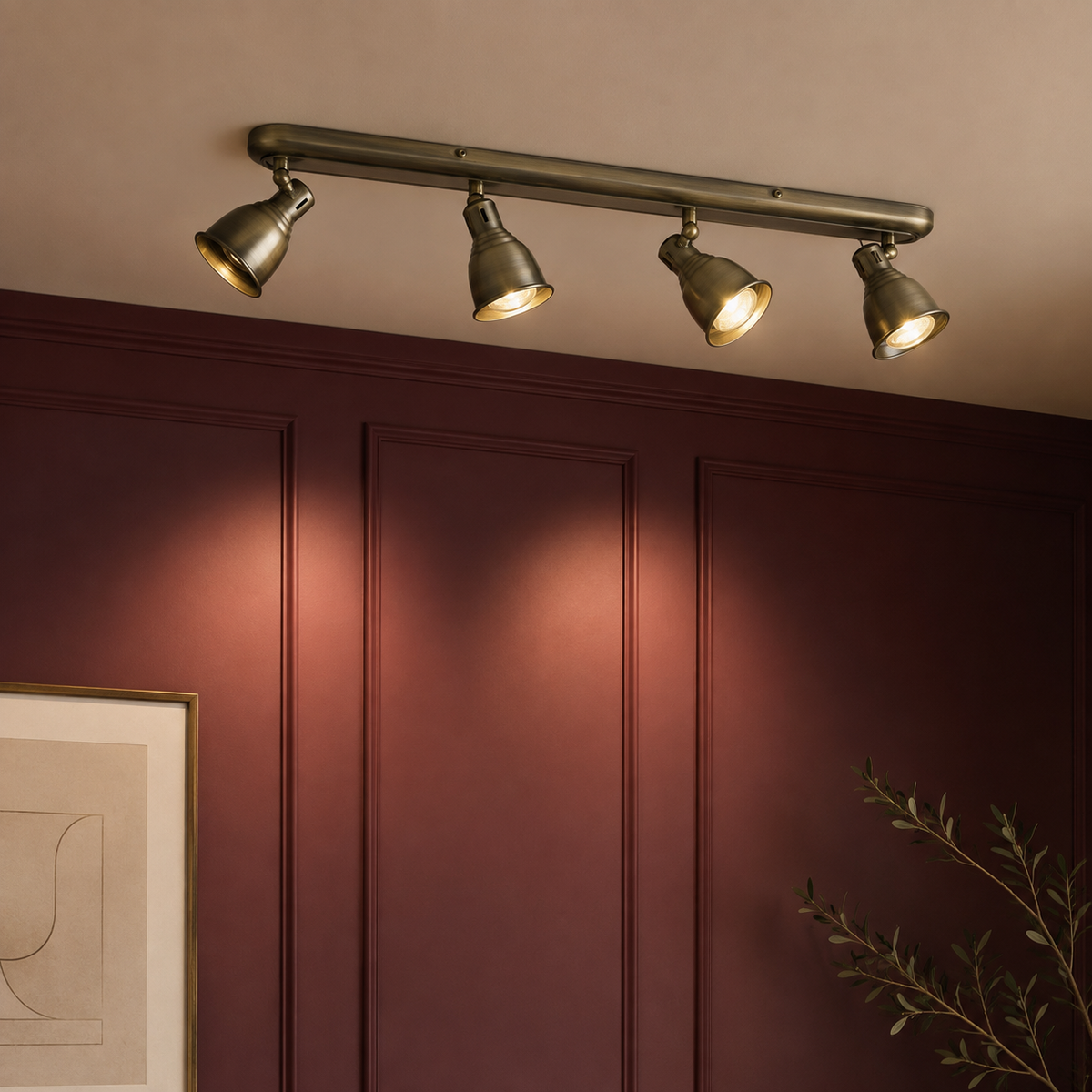 Westbury 4-Light Plate Antique Brass