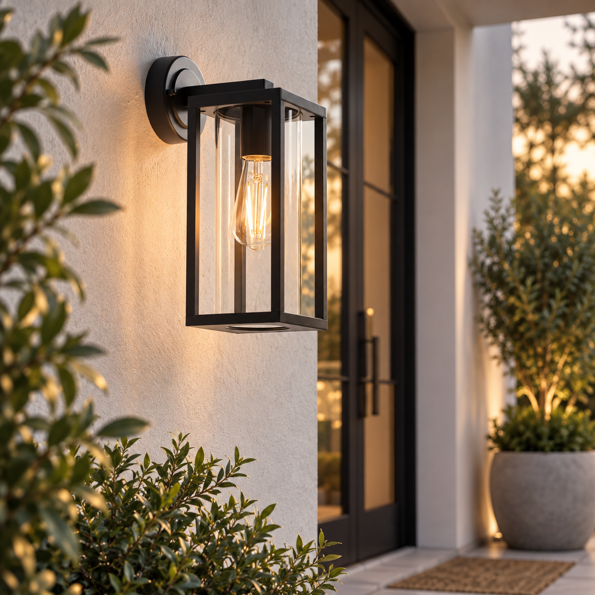 Hamden Outdoor Wall Light Black