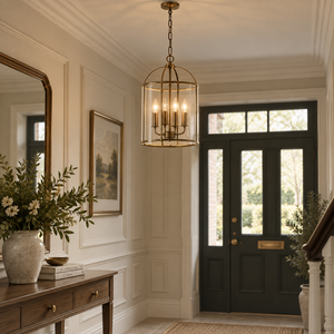 Lambeth 4-Light Pendant Ceiling Light Antique Brass