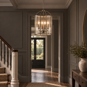 Lambeth 4-Light Pendant Ceiling Light Satin Nickel