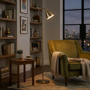 Adjustable Floor Lamp - Antique Brass