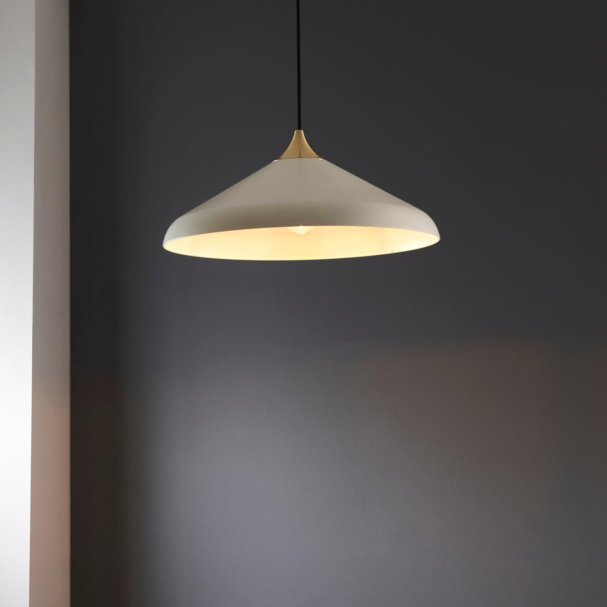 Battle Pendant Ceiling Light Brushed Brass