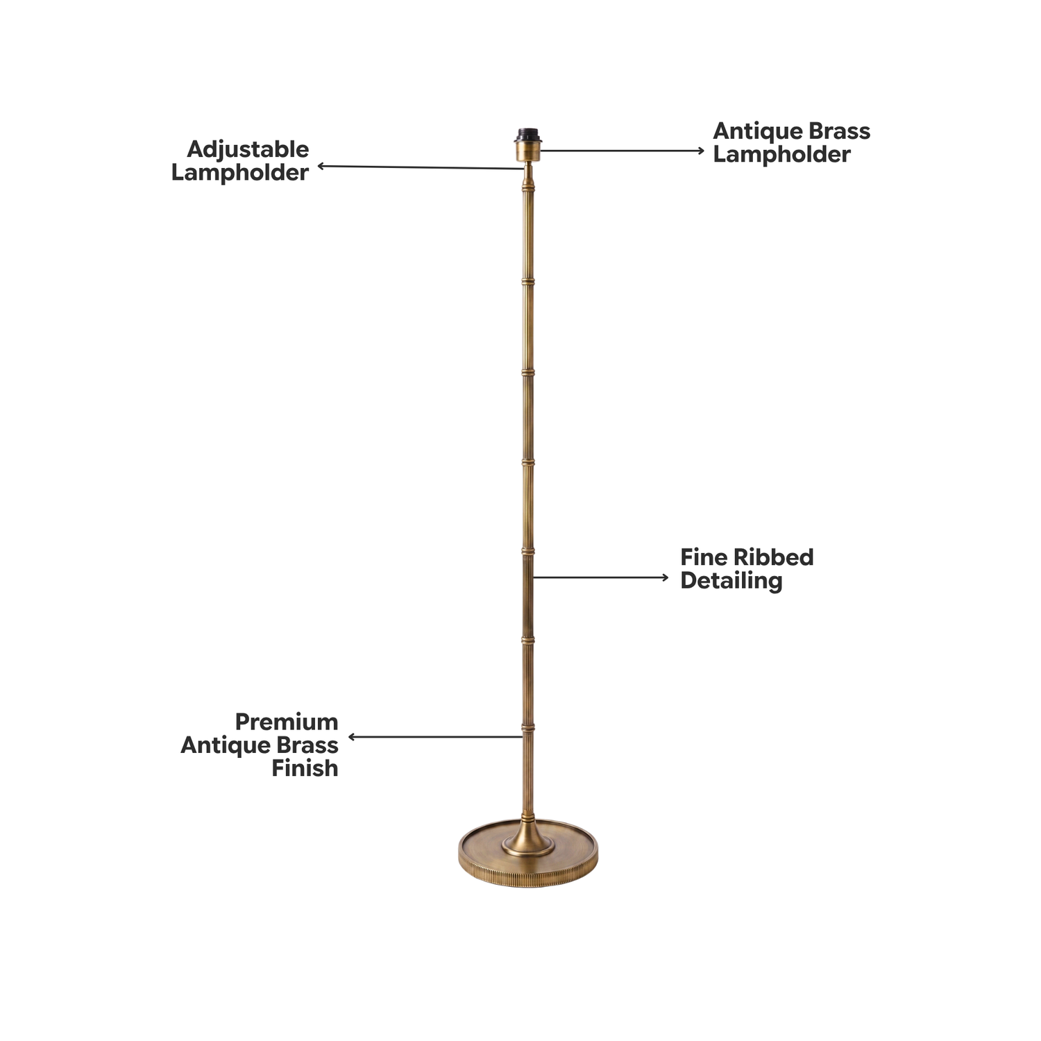AARTIN Pixie Floor Lamp - Antique Brass (Base Only)