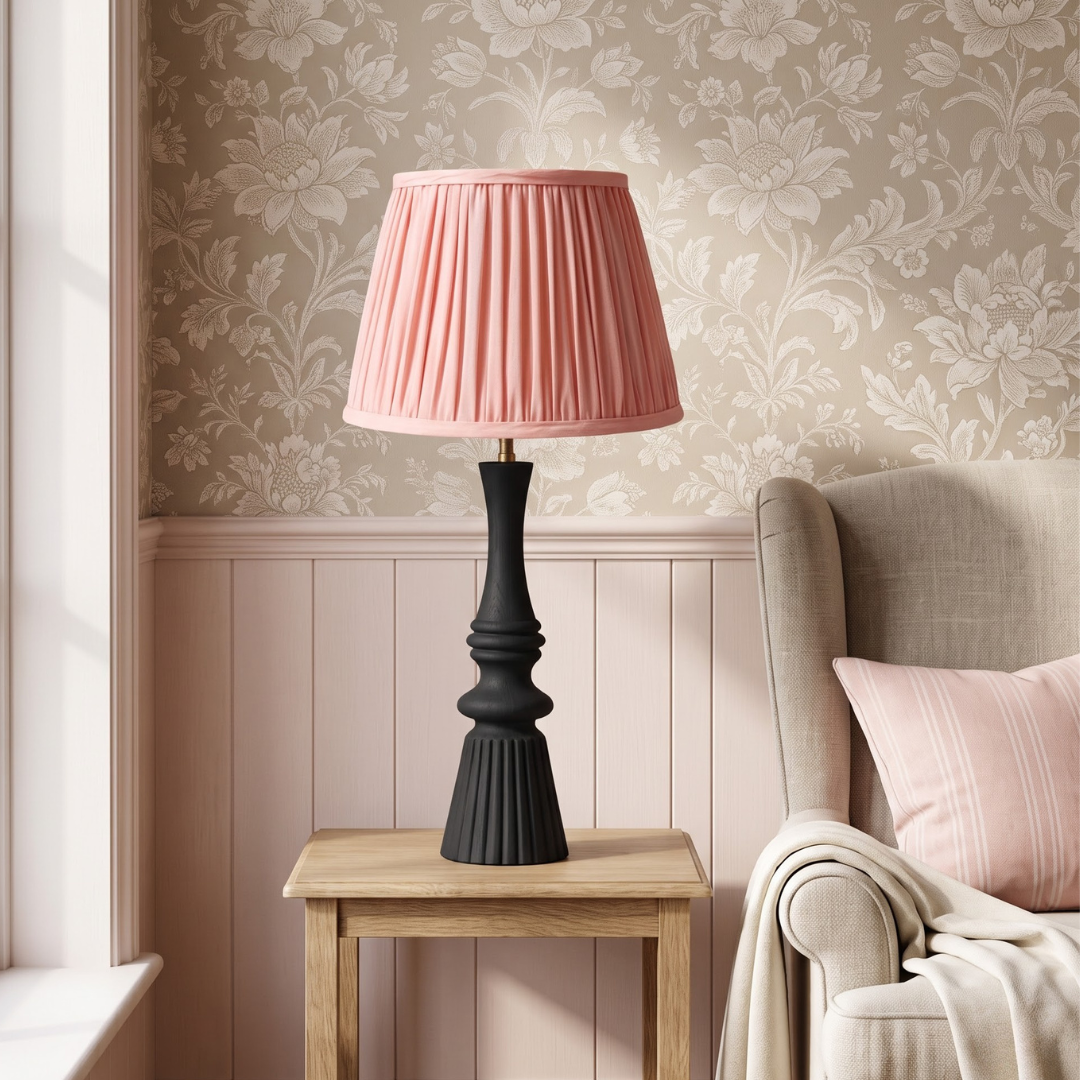 Light Pink Silk Lampshade