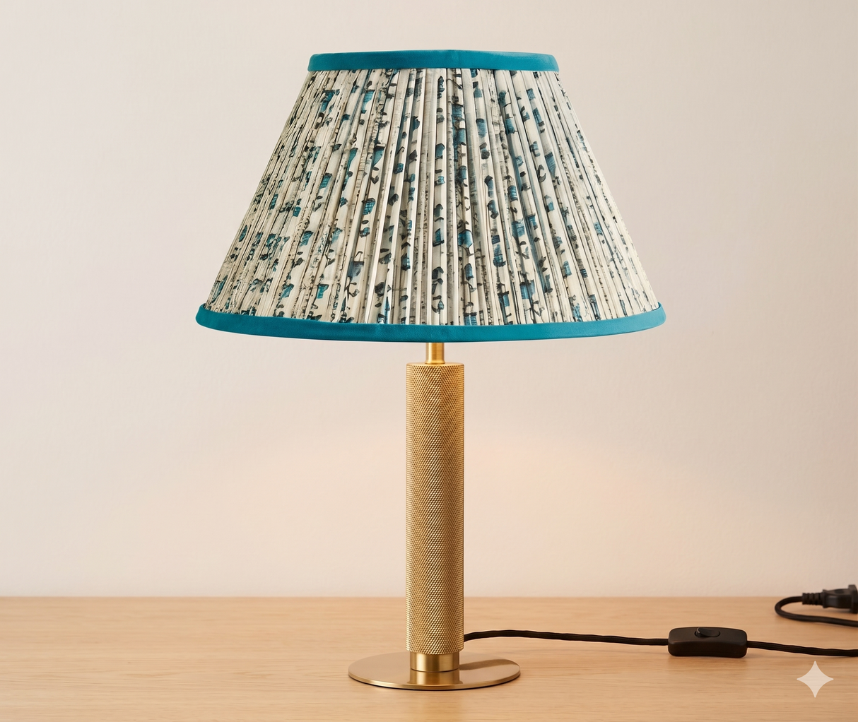 AARTIN 30 cm Blue Willow Cotton Lampshade - Empire  ( Shade Only )