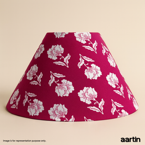 AARTIN 30 CM CHERRY BLOSSOM EMPIRE ROLLED LAMPSHADE IN COTTON